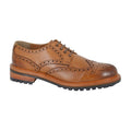 Tan - Front - Woodland Mens Leather Brogues