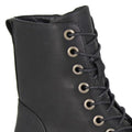 Matt Black - Side - Cipriata Womens-Ladies Lace Up Combat Boots