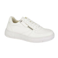 White - Front - Cipriata Womens-Ladies Gloria Side Zip Trainers