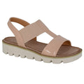 Nude - Front - Cipriata Womens-Ladies Aladina Wedge Sandals