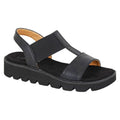 Black - Front - Cipriata Womens-Ladies Aladina Wedge Sandals