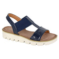 Navy - Front - Cipriata Womens-Ladies Aladina Wedge Sandals