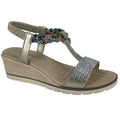 Gold - Front - Cipriata Womens-Ladies Gilda Jewel Sandals