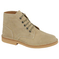 Dark Taupe - Front - Roamers Mens Real Suede Leisure Boots