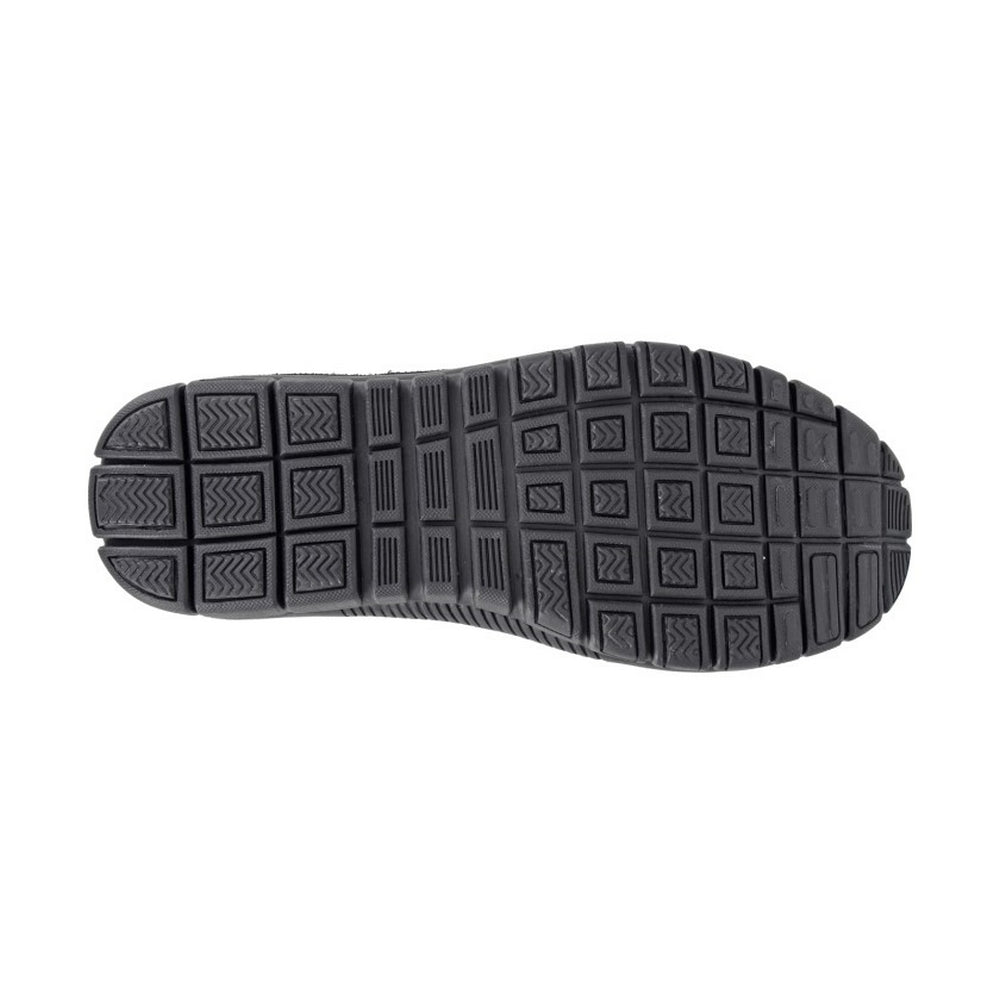 Black - Back - Boulevard Womens-Ladies Suede Extra Wide Trainers