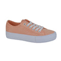 Coral Pink - Front - Rdek Womens-Ladies Washed Canvas Shoes