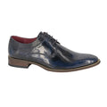 Navy - Front - Goor Mens Burnished Leather Lined Gibson Shoes