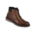 Brown - Front - Roamers Mens Cowhide Leather Ankle Boots