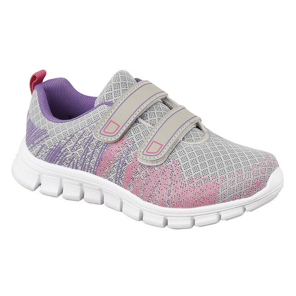 Grey-Lilac - Front - Rdek Childrens-Kids Shard Trainers