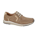 Beige - Front - Roamers Mens Nubuck Superlight Casual Shoes