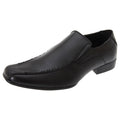 Black - Back - US Brass Mens Raven Twin Gusset Shoes