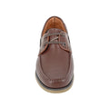 Brown - Back - Rdek Mens Leather Non Marking Moccasins