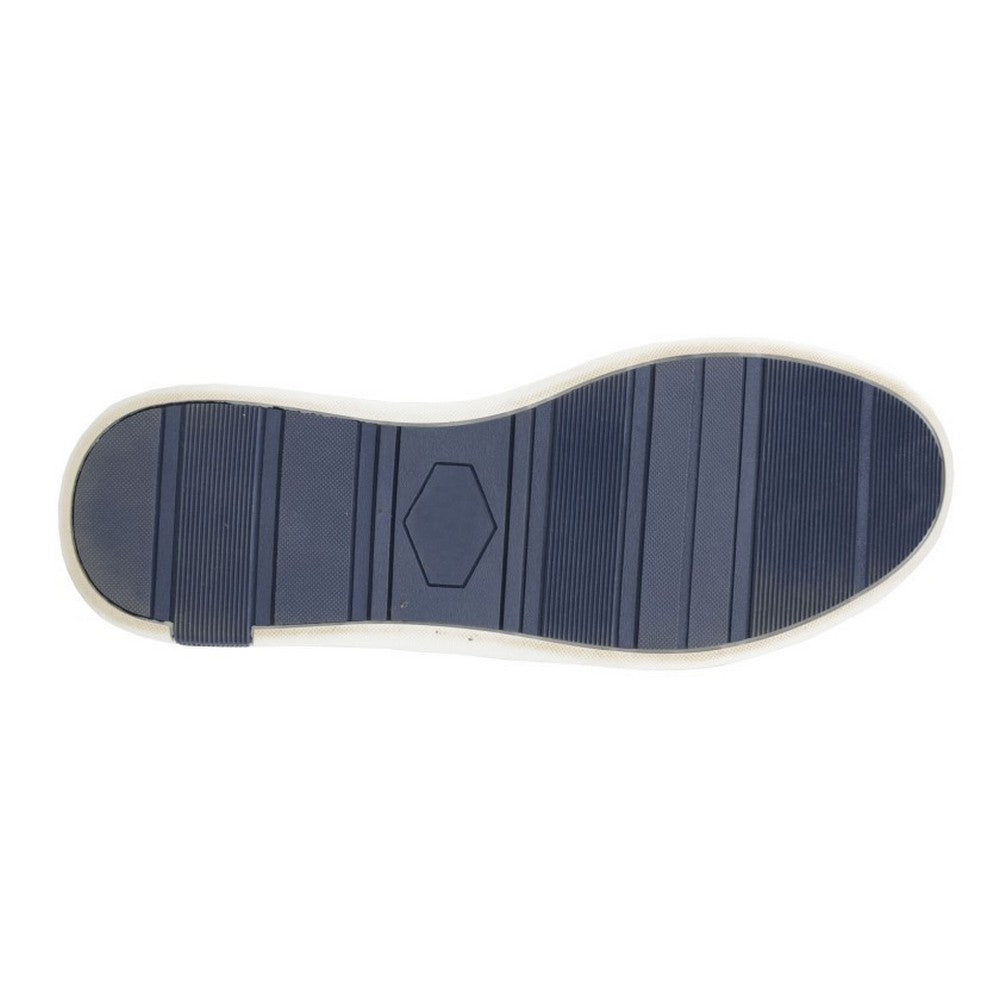 Grey-White - Back - R21 Mens Leisure Striped Trainers