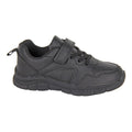 Black - Front - Route 21 Boys Touch Fastening Trainers