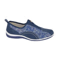 Navy - Front - Boulevard Womens-Ladies Leisure Suede Zip Casual Shoes