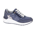 Navy-Silver - Front - Cipriata Womens-Ladies Trainers