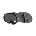 Grey-Black - Back - PDQ Mens Logo Sandals
