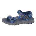 Navy-Grey - Front - PDQ Mens Logo Sandals