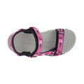 Fuchsia-Black - Back - PDQ Womens-Ladies Logo Sandals