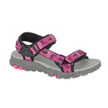 Fuchsia-Black - Front - PDQ Womens-Ladies Logo Sandals