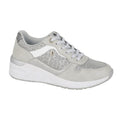 Silver-White - Front - Cipriata Womens-Ladies Novelia Animal Print Trainers