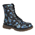 Black-Blue - Front - Cipriata Womens-Ladies Annetta Floral Ankle Boots