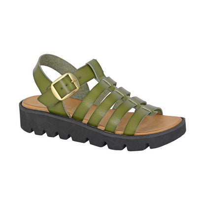Green - Front - Cipriata Womens-Ladies Azia T-Bar Sandals