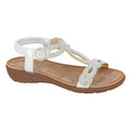 Silver - Front - Cipriata Womens-Ladies Giada Shimmer Sandals