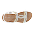 Silver - Back - Cipriata Womens-Ladies Giada Shimmer Sandals