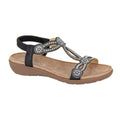 Black - Front - Cipriata Womens-Ladies Giada Shimmer Sandals