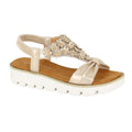 Gold - Front - Cipriata Womens-Ladies Salvia Sandals