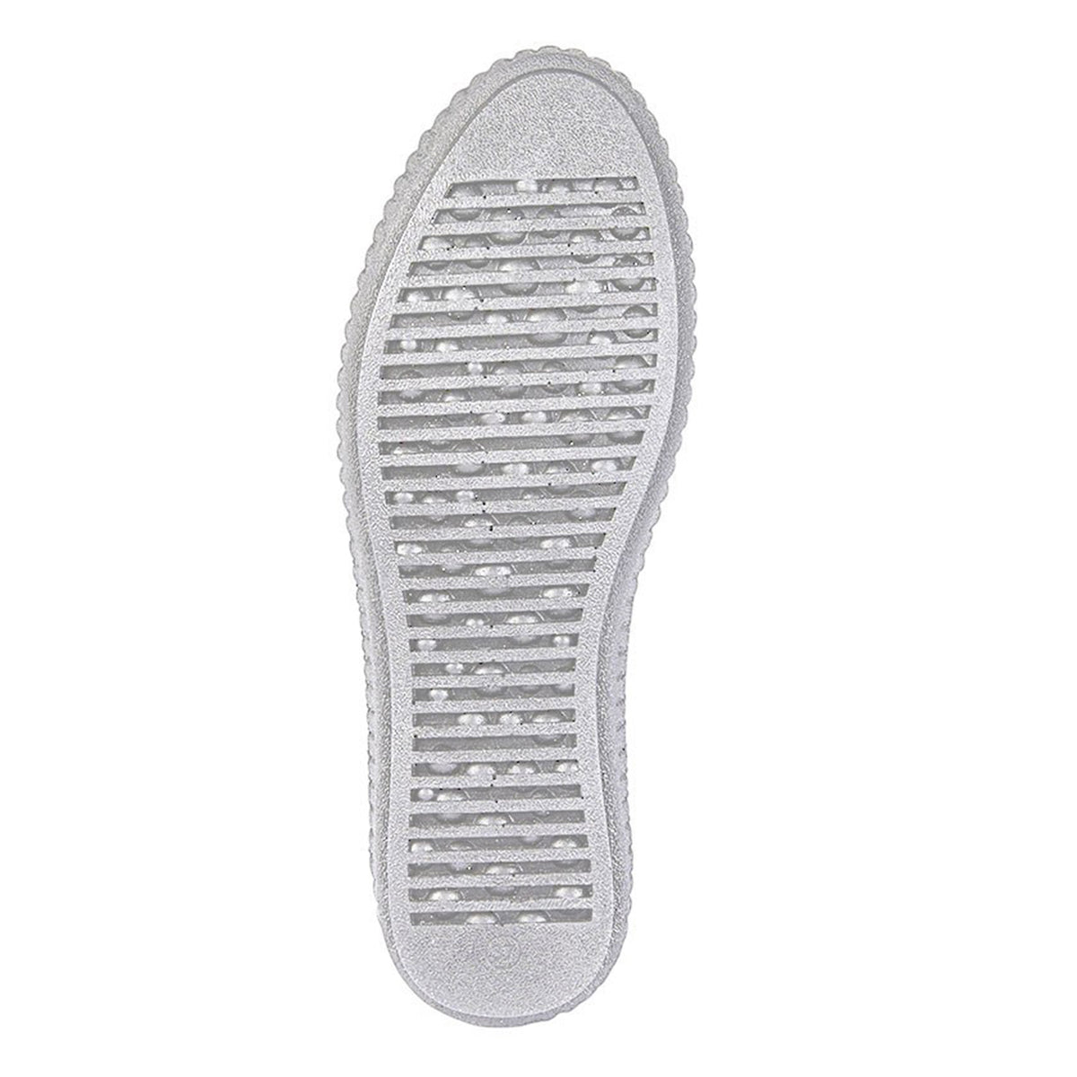 Silver - Back - Mod Comfys Womens-Ladies Metallic Leather Casual Shoes