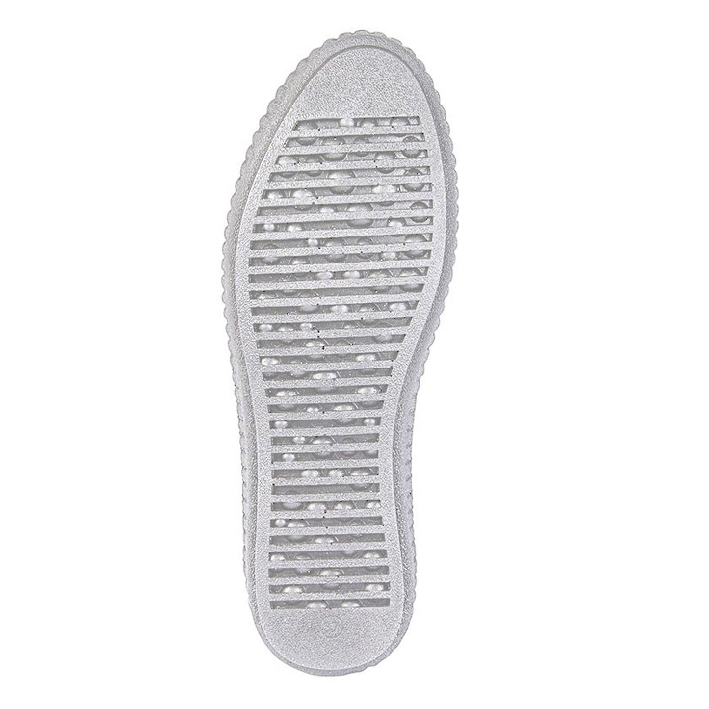 Silver - Back - Mod Comfys Womens-Ladies Metallic Leather Casual Shoes