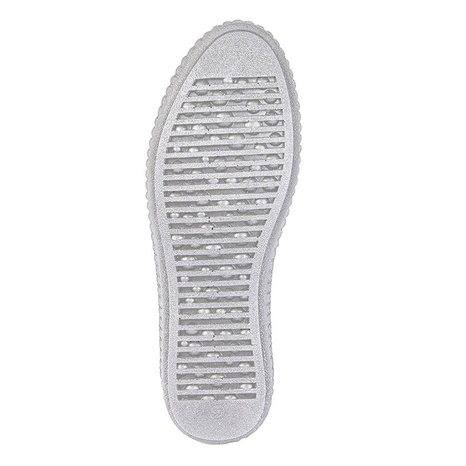 Silver - Back - Mod Comfys Womens-Ladies Metallic Leather Casual Shoes