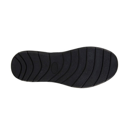 Black - Back - Mod Comfys Womens-Ladies Leather Extra Wide Ankle Boots