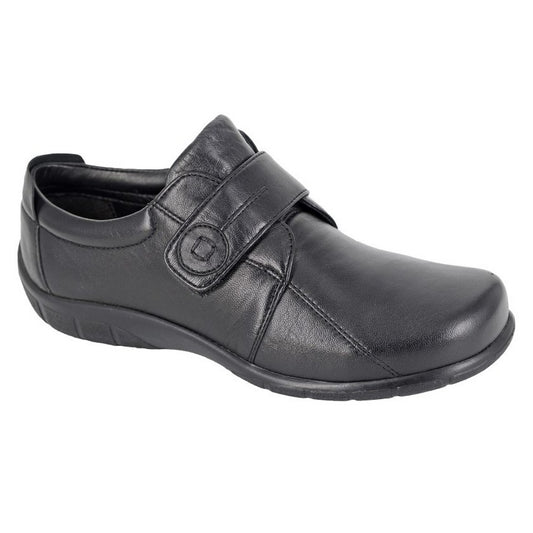 Black - Front - Mod Comfys Womens-Ladies Nappa Leather Superlight Shoes