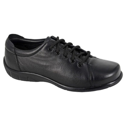Black - Front - Mod Comfys Womens-Ladies Nappa Leather Superlight Shoes