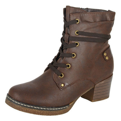 Dark Brown - Back - Cipriata Womens-Ladies Aleandra Ankle Boots