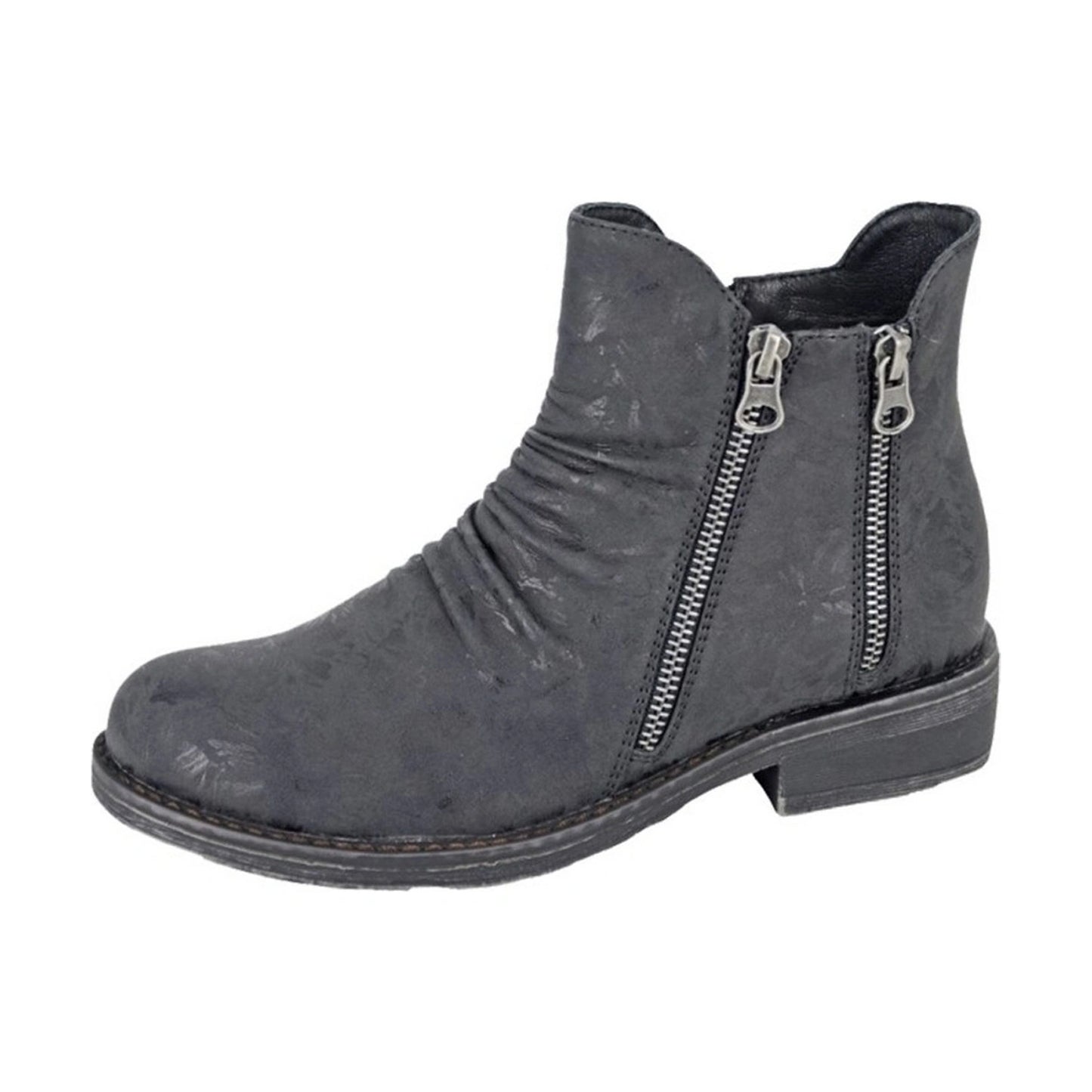 Black - Back - Cipriata Womens-Ladies Agatina Floral Ankle Boots