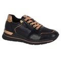 Black-Gold - Front - Cipriata Womens-Ladies Clelia Trainers