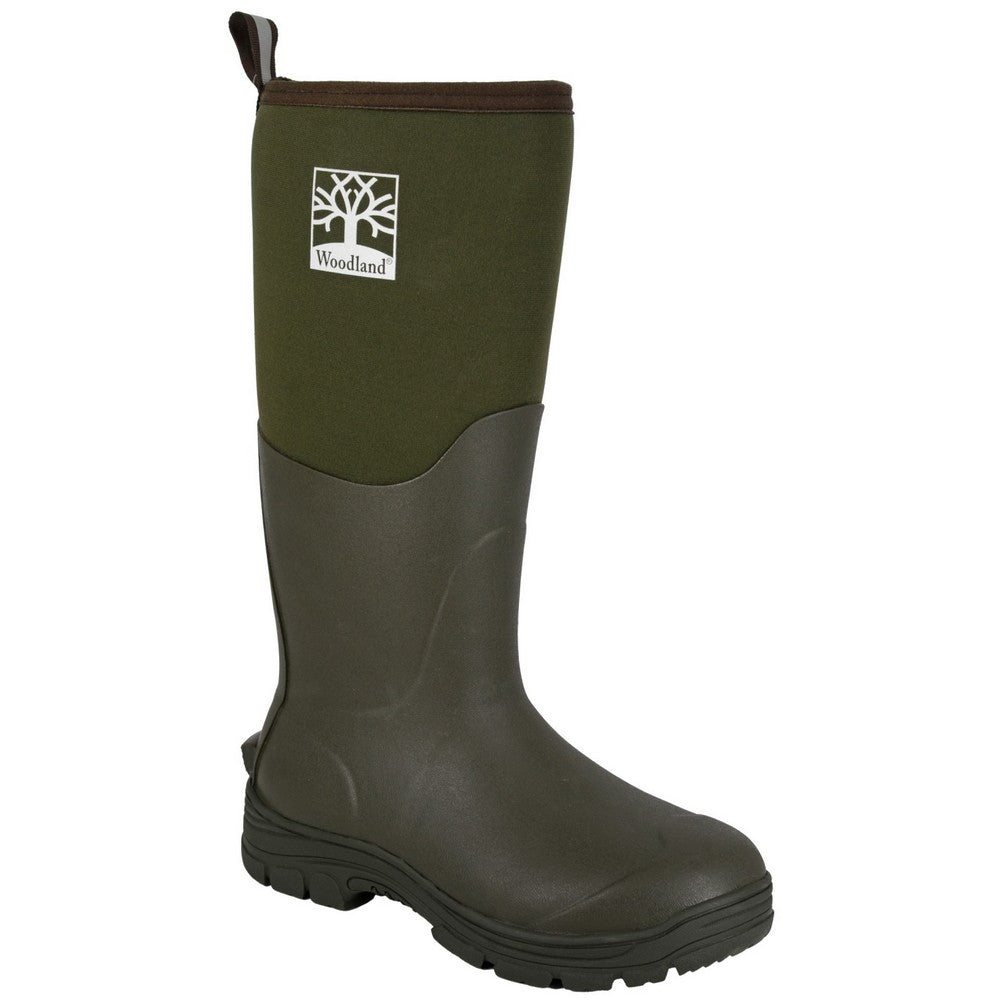 Olive Green - Front - Woodland Unisex Adult Insulated Wellington Boots