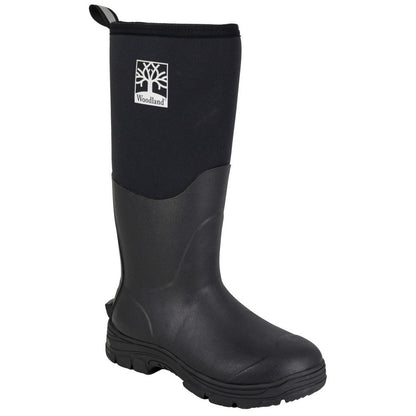 Black - Front - Woodland Unisex Adult Insulated Wellington Boots
