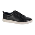 Black - Front - Roamers Mens Leather Trainers