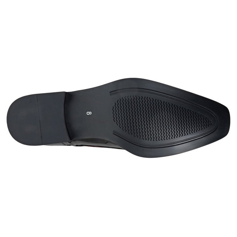 Black - Back - Goor Mens Patent PU Oxfords