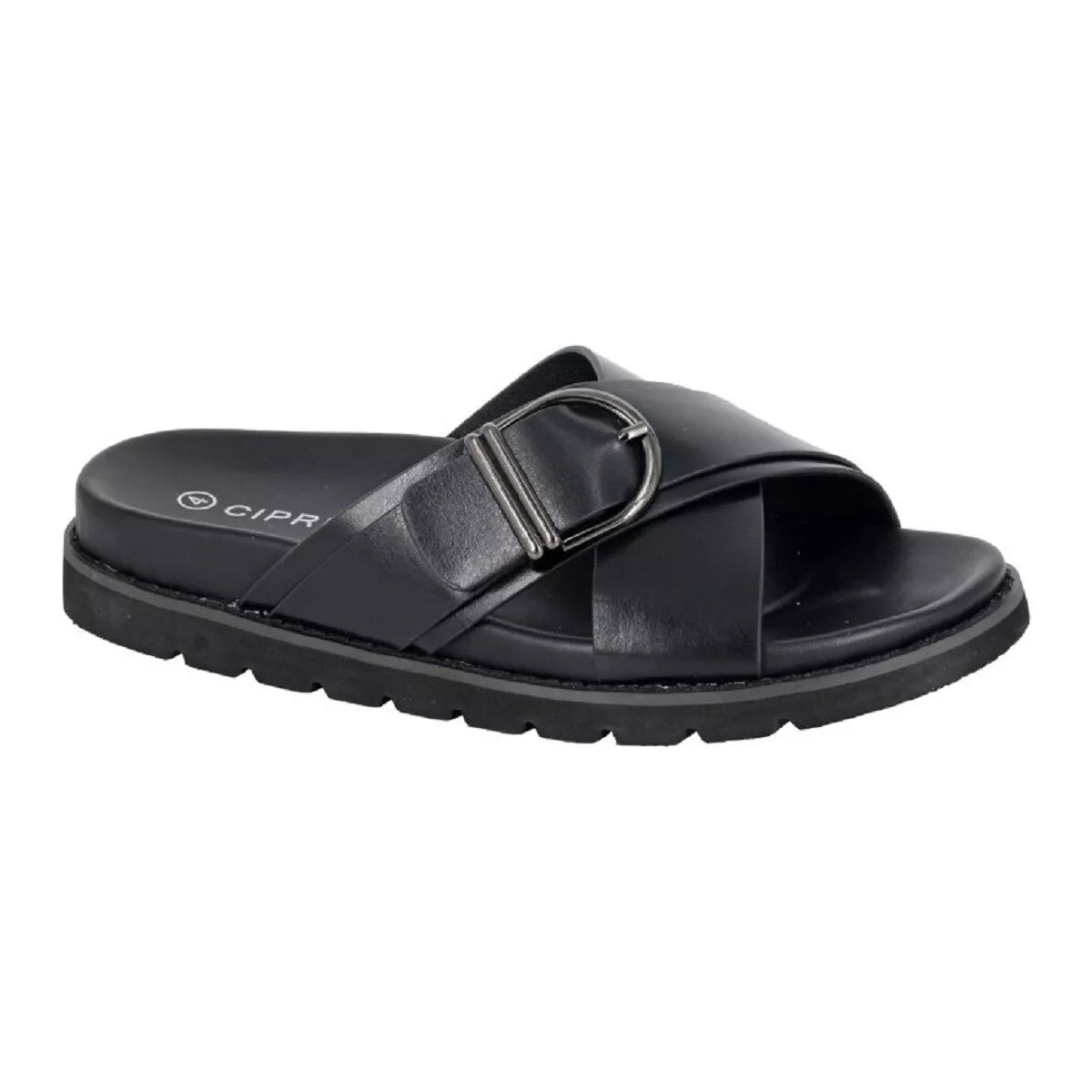 Black - Front - Cipriata Womens-Ladies Dalia Mule Sandals