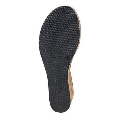 Black - Back - Cipriata Womens-Ladies Danta Leopard Print Sandals