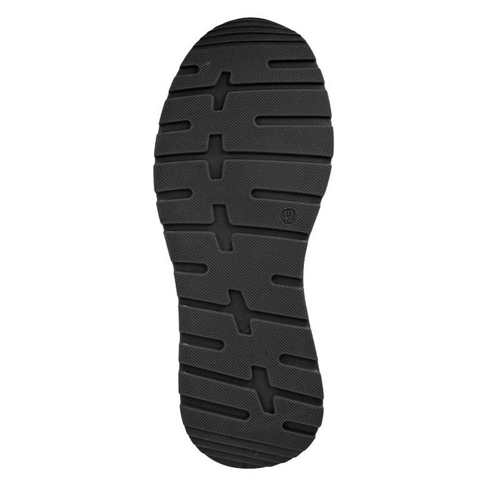 Black - Back - R21 Mens Leather Trainers