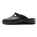 Navy Blue - Side - Dek Womens-Ladies Leather Clogs