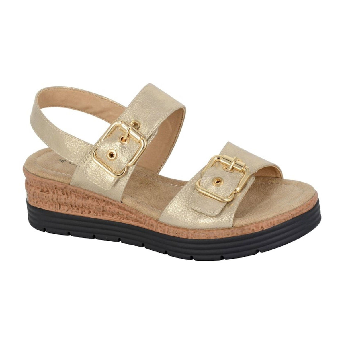 Gold - Front - Cipriata Womens-Ladies Milia Sandals