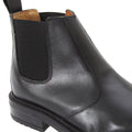 Black - Back - Roamers Mens Leather Quarter Lining Gusset Chelsea Boots